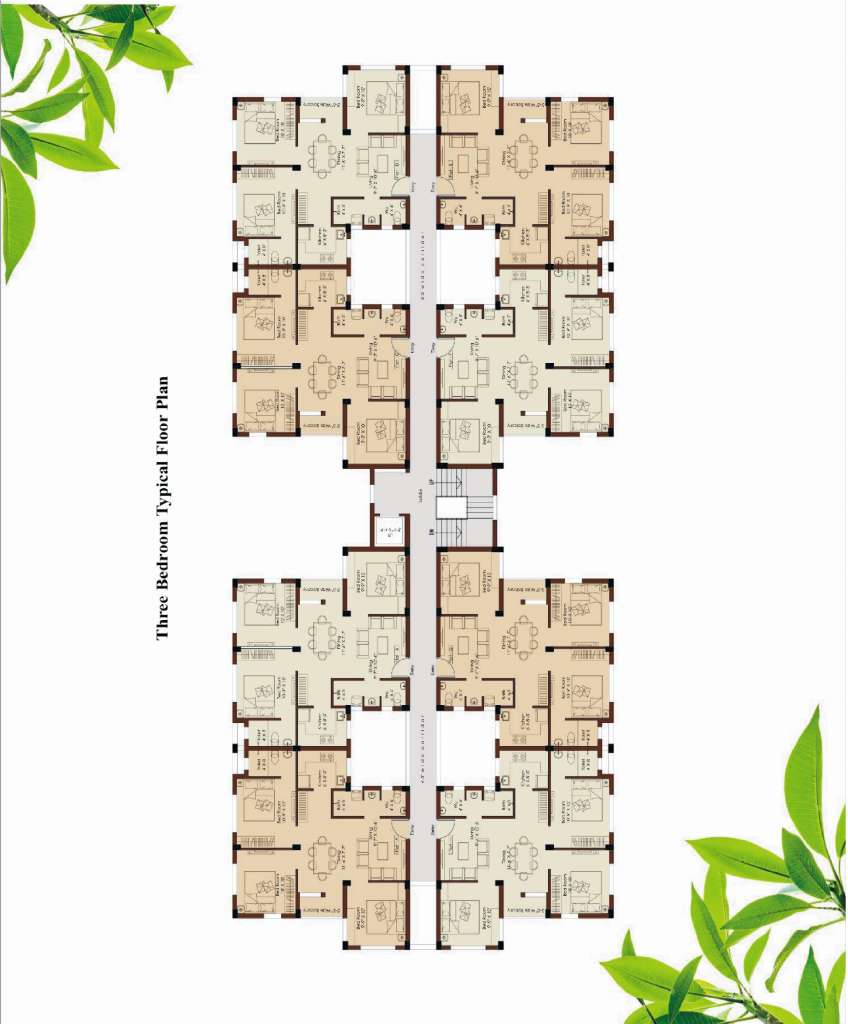 Three Bedroom Typical Floor Plan